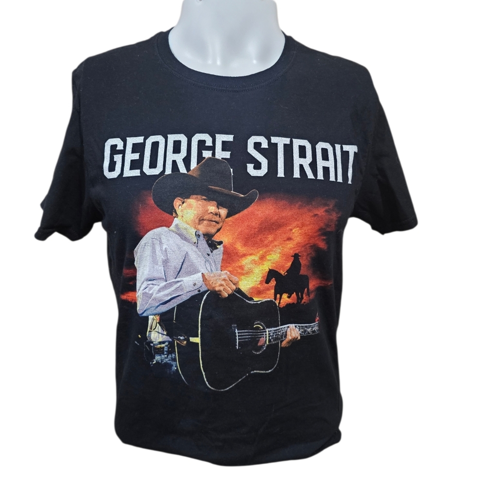George Strait Concert Tour T-Shirt Medium Black Country Music Las Vegas Austin